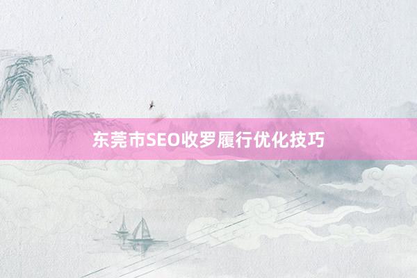 东莞市SEO收罗履行优化技巧